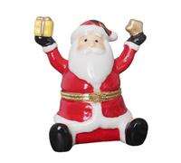 Figurines de Père Noël - Boîte décorative de statue de Noël peinte à la main | Figurines de Noël, décoration de Père Noël, boîtes de Noël pour salon, chambre, cadeaux de famille