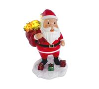 Figurines de Père Noël | Décoration De Noël avec Éclairage,Sculpture de Santa Claus en Résine pour Bibliothèque | pour Intérieur, Manteau de Cheminée, Étagère, Fêtes, Nouvel an, Anniversaire,