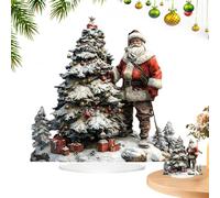 Figurines de Père Noël en Acrylique 2D pour Noël, décoration de Table de Noël comme Point Focal | Décoration de Père Noël pour Rebord de fenêtre, cheminée, entrée, Table de Cuisine, Lieu de Travail