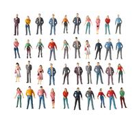 Figurines de personnes en plastique, 100 pièces, échelle 1:100/1:150/1:75/1:50, modèle de construction de passagers, bricolage rick, document mixte Pose, jouets pour enfants H 0.6-0.7cm