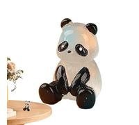 Figurines de Petit Panda,Figurines | Figurines animales Brillantes dans l'obscurité - Figurines Panda en résine Panda pour Jardin de Conte de fées, Pots de Fleurs et Artisanat Bricolage