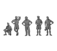 Figurines de pilotes RAF - ICM - 48080 - Échelle 1/48 - Uniformes tropicaux - Plastique