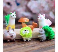 Figurines De Poulpe En Pvc, 8 Pièces/Ensemble, Légumes, Magicien, Chou, Chien, Maïs, Cerf, Champignon, Vison, Oignon, Chat, Décoration Cadeau