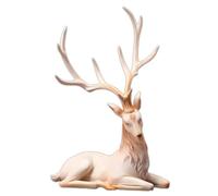 Figurines de rennes de Noël, décoration de renne pour bureau | Élégante figurine de renne en résine - Statue élégante de cerf pour décorations de Noël, figurines d'animaux d'élan en résine pour