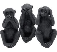 Figurines de singes sages en set de 3 - env. 12 cm - Ne rien entendre, ne rien voir, ne rien dire