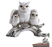 Figurines de , statue de , Décoration de jardin en forme de chouette pour l'extérieur, Sculpture animale de statue de jardin mignonne, ornement animal moderne, figurine en résine, accessoire