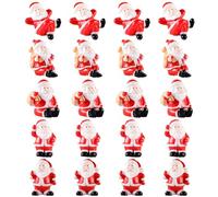 Figurines de Statue de Père Noël 20 pièces Mini décorations Noël délicates et ravissantes Figurines Miniatures en résine pour Fournitures fête à la Maison Bureau