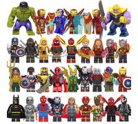 Figurines de super-héros Marvel de 6 cm, Les Avengers, Spider-Man, Deadpool, blocs de construction, figurines assemblables, décorations de bureau, meilleurs cadeaux Doctor Strange P1570