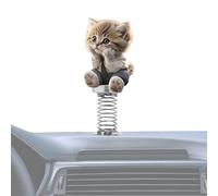 Figurines de tableau de bord - Acrylique 4,13x2,17x0,79 pouces 12g | Ornement de figurine de console centrale, décoration intérieure automatique 2D en forme de chat | Camion RV Bureau Table de nuit Bi