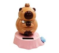 Figurines de Tableau de Bord,Artisanat de capybara oscillant solaire - Décoration Tableau de Bord à Tête Secouante | Pour conducteur, camion, SUV, camping-car, tracteur, maison, bibliothèque, balcon,