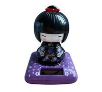 Figurines de tableau de bord - Figurine de tableau de bord solaire ABS, décoration de voiture de kimono | Décoration de console centrale automatique pour conducteurs, collectionneurs, trajets