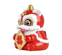 Figurines de tableau de bord pour voiture,À énergie solaire Danse du lion Décoration de table du Nouvel An chinois - Figurine de décoration de console centrale | Pour conducteurs, collectionneurs