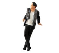 Figurines de vélo Gentleman modèle 1: 64, figurine miniature peinte à la main pour scènes miniatures, accessoires de, décors de mise en page, ensemble de figurines pour accessoires de dioramas