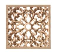 Figurines décoratives en bois naturel non peint, sculptées dans le bois, pour meubles et décoration intérieure. Appliques décoratives en caoutchouc à motifs floraux. F8,12