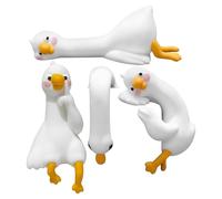 Figurines décoratives pour moniteur d'ordinateur - 4 pièces d'oies pour cadres photos, figurines d'animaux à collectionner, pour maison, salon, chambre, lieu de travail, étagère, armoire, fête
