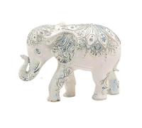 Figurines d'éléphants décoratives à collectionner en résine | Statue d'éléphant de prospérité comme décoration pour bureau, bibliothèque, meuble TV, table, chambre à coucher, entrée