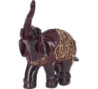 Figurines d'éléphants Résine durable Texture délicate Style rétro Symboliser le pouvoir Bonne chance Prospérité Statue d'éléphant