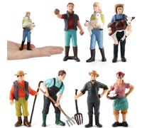 Figurines détaillées du fermier et du berger debout, parfaites pour les petits modèles (ZQ699)