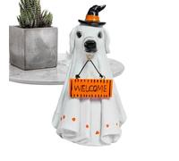 Figurines d'Halloween avec Lumières LED Animaux Mignons Lueur Chaude | Décoration D'Halloween Fantôme Lumineux Pour Maison Maison Hantée Jardin Étagère Cheminée Fête