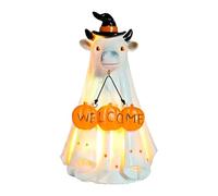 Figurines d'Halloween - Décoration fantôme lumineuse - Décoration de table pour cheminée - Maison hantée - Chemin de jardin - Camping - Fenêtre