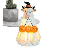 Figurines d'Halloween | Fantôme effrayant lumineux - Décorations d'Halloween pour cour, fête, porche, camping, cheminée, table, fenêtre, allée, chambre à coucher