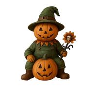 Figurines d'Halloween, Pumpkin Man Resin Scary Toy Doll, accent saisonnier effrayant, décoration de festival pour cuisine en salle, cheminée, manteau, adultes, fête pour et décoration maison