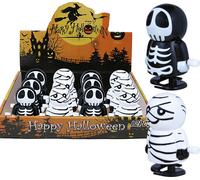 Figurines d'Halloween Squelette Fantôme Décoration remontable Effrayante Mummy Party Accessoires 5 5 cm Set Figures effrayantes Objets de collection Décoration d'Halloween, couleur : blanc