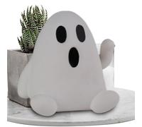 Figurines d'Halloween - Statue de fantômes ondulés mignons | Résine avec des détails fabriqués à la main, conception légère avec style festif effrayant, ornement de bureau de saison pour la bi