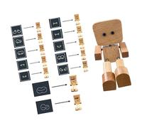Figurines d'homme en bois secouant, petite figurine en bois qui balance les pieds, poupée, accessoires de tableau de bord de voiture, décorations, figurine d'homme pour tableau de bord de voiture