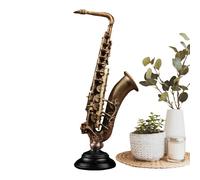 Figurines d'instruments miniatures, pièces de collection dorées | Petites figurines de violon, saxophone, décoration de bureau | Pour les amateurs de musique, musiciens, maison, étagère, table