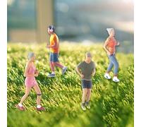 Figurines Diorama En Résine 1:87, 4 Pièces, Poupée Pour Décor, Disposition Du Modèle De Train, Ornement