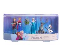 Figurines Disney Frozen 6 pièces Elsa Anna Olaf Kristoff Sven et renne 8 cm Bleu