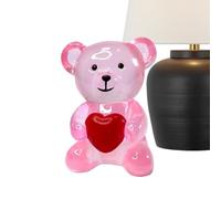 Figurines D'Ours | Sculpture Animale en Résine avec Cœur - Décoration de Table Ours Mignon - pour la Maison le Bureau le Salon la Chambre la Salle d'étude l'Intérieur l'Extérieur le Dessus de