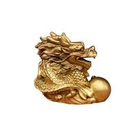 Figurines du Cheval du Zodiaque Chinois, Statue d'animaux du Zodiaque en Laiton Pur - Collection Décoration Feng Shui Maison & Bureau Cadeau Culturel Significatif,Dragon,Small