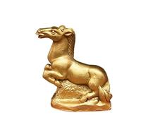 Figurines du Cheval du Zodiaque Chinois, Statue d'animaux du Zodiaque en Laiton Pur - Collection Décoration Feng Shui Maison & Bureau Cadeau Culturel Significatif,Horse,Small