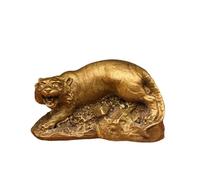 Figurines du Cheval du Zodiaque Chinois, Statue d'animaux du Zodiaque en Laiton Pur - Collection Décoration Feng Shui Maison & Bureau Cadeau Culturel Significatif,Tiger,Small