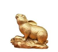 Figurines du Cheval du Zodiaque Chinois, Statue d'animaux du Zodiaque en Laiton Pur - Collection Décoration Feng Shui Maison & Bureau Cadeau Culturel Significatif,Rabbit,Large