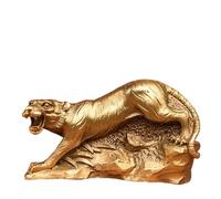 Figurines du Cheval du Zodiaque Chinois, Statue d'animaux du Zodiaque en Laiton Pur - Collection Décoration Feng Shui Maison & Bureau Cadeau Culturel Significatif,Tiger,Large