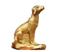 Figurines du Cheval du Zodiaque Chinois, Statue d'animaux du Zodiaque en Laiton Pur - Collection Décoration Feng Shui Maison & Bureau Cadeau Culturel Significatif,Dog,Large