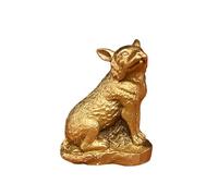 Figurines du Cheval du Zodiaque Chinois, Statue d'animaux du Zodiaque en Laiton Pur - Collection Décoration Feng Shui Maison & Bureau Cadeau Culturel Significatif,Dog,Small