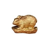 Figurines du Cheval du Zodiaque Chinois, Statue d'animaux du Zodiaque en Laiton Pur - Collection Décoration Feng Shui Maison & Bureau Cadeau Culturel Significatif,Rabbit,Small