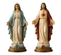 Figurines du cœur de Jésus de 8 pouces, figurines de la Vierge Marie, statues de la Sainte Mère, figurines de collection, décoration religieuse de bureau pour chambre à coucher a
