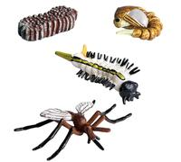 Figurines du cycle de vie - Figurines du cycle de vie des insectes | Figurines de cycle de vie insipide établi, papillon, tortue, fourmi ouvrière, grenouille PP Figurines d'insectes Kit de J