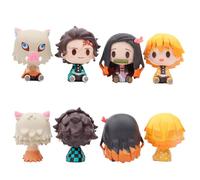 Figurines Du Dessin Animé Demon Slayer En Pvc, 4 Pièces/Ensemble, Kamado Tanjirou Mizuzi Kamado Nezuko, Poupées, Jouets, Cadeaux De Noël Pour Enfants