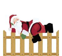 Figurines Du Père Noël Décoration Mignonne De Clôture Père Noël Jardin | Décoration Clôture Père Noël Curieux Pour Maison Extérieur Pelouse Fêtes Jardin Terrasse Cour Porche Entrée de