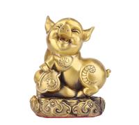 Figurines du zodiaque chinois en laiton - 12 statues d'animaux de collection | Décoration d'intérieur Feng Shui | Cadeau idéal pour le Nouvel An chinois | Singe porte-bonheur et plus encore | Ornement