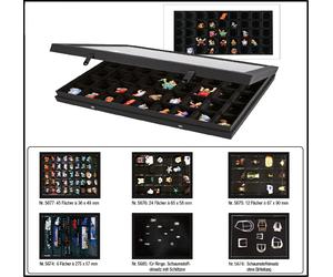 Figurines D'Ü-Eier Vitrines Set De BLACK 45X 36X49X43MM SAFE 5677 400X300X55 MM