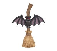 Figurines Effrayantes Halloween - Statues Décoratives, Ornements Festifs | Centres de Table Gothiques avec Chauve-Souris et Balai pour Salon, Entrée, Cheminée, Maison, Jardin, Événement Saisonnier