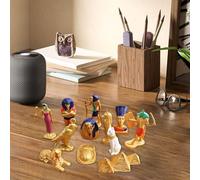 Figurines égyptiennes - 1,5 à 6,5 cm en PVC | Figurines détaillées en résine de dieux égyptiens pour décoration d'intérieur | Statues égyptiennes - Affichage de table de bureau