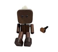 Figurines en bois à bascule, charmantes petites figurines en bois, 12 types d'expressions magnétiques, figurines d'action faites à la main pour décoration de voiture, drôle, mignon, drôle
